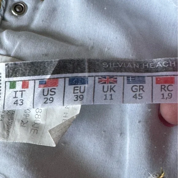 Silvian Heach Made in Italy 100# cotton Blue Flare Wide Leg Jeans Sz 29 - Picture 10 of 10